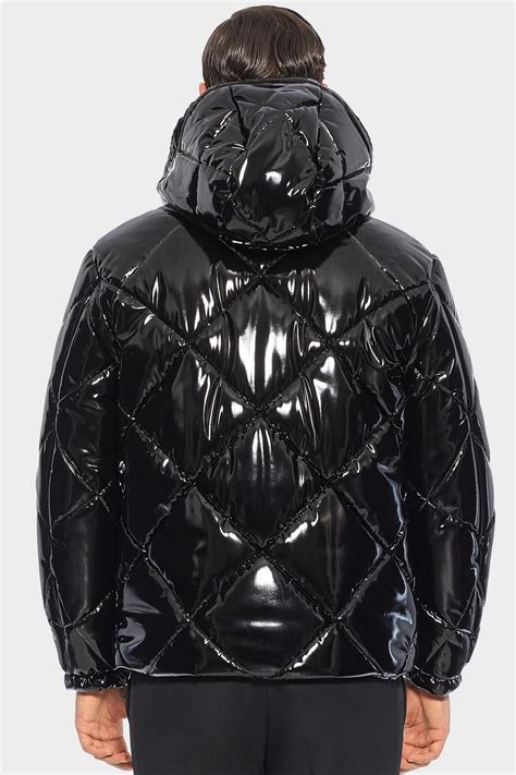 doudoune versace|Versace black leather jacket.